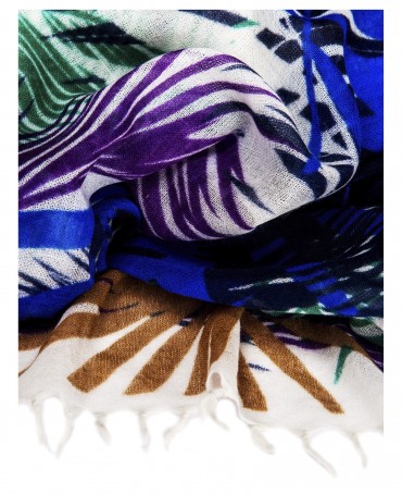 Палантин Женский W40-FEUILLE.D.ETE/BLEU